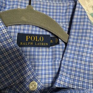 Polo by Ralph Lauren Men's Blue Plaid Shirt